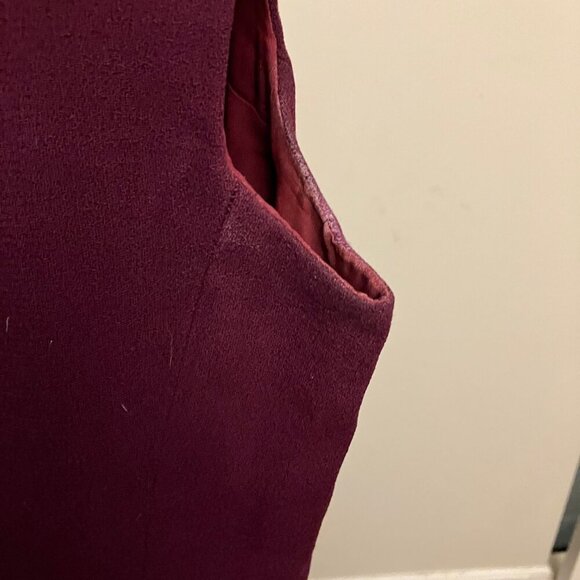 Vintage Burgundy Wool Dress - Picture 5 of 6